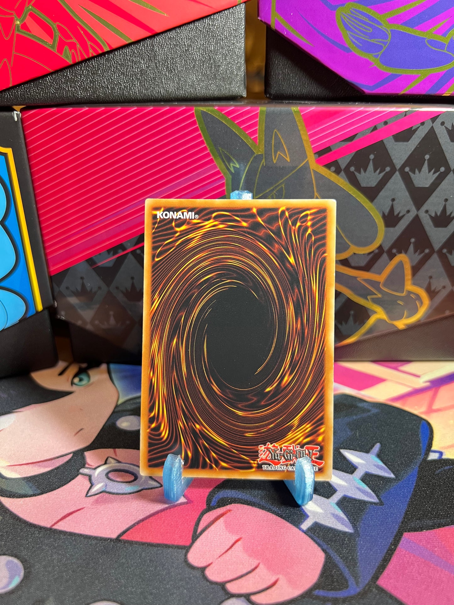 Kartenständer für Sammelkarten (blau transparent)