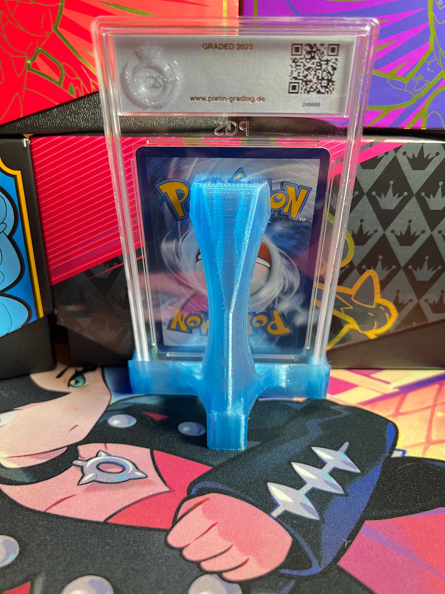 PSA Graded Kartenständer (blau transparent)