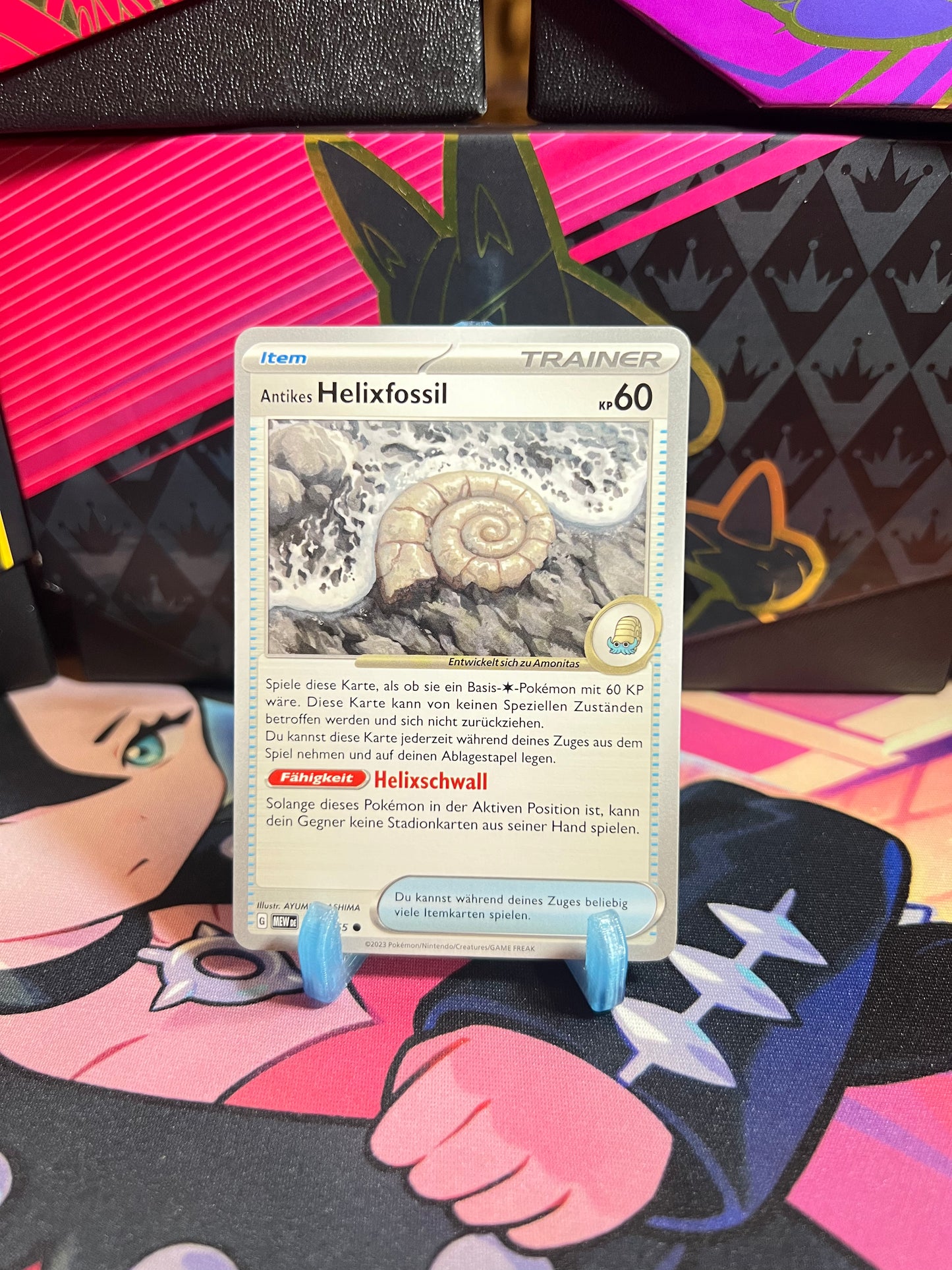 153/165 Antikes Helixfossil