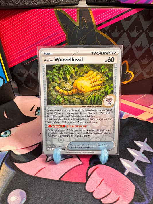130/142 Antikes Wurzelfossil Reverse Holo