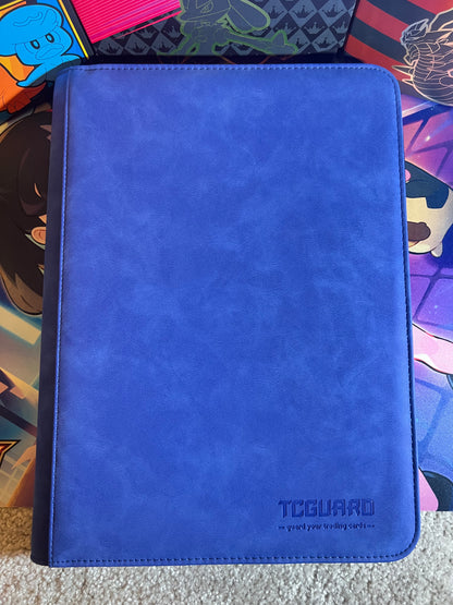 TCGAURD Sammelkarten Album, 9 Taschen pro Seite / Sammelalbum für bis zu 540 Karten (blau)